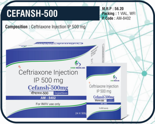 CEFANSH-500 (Ceftriaxone Injection IP 500mg)