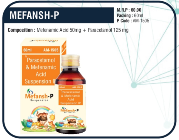 MEFANSH-P 60ML (Mefenamic Acid 50mg + Paracetamol 125mg)