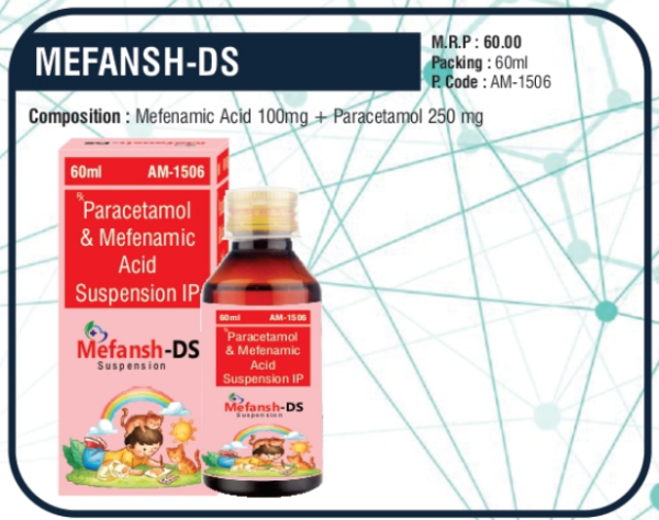 MEFANSH-DS 60ML (Mefenamic Acid 100mg + Paracetamol 250mg)