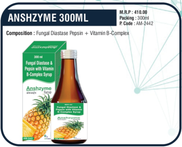 ANSHZYME 300ml (Fungal Diastase & Pepsin + Vitamin B-Complex)