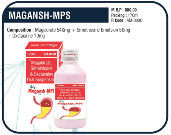 MAGANSH-MPS (Magaldrate + Simethicone + Oxetacaine)