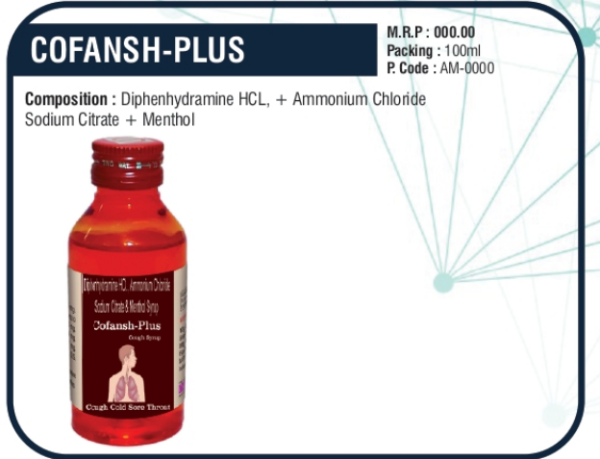 COFANSH-PLUS (Diphenhydramine HCL + Ammonium Chloride + Sodium Citrate + Menthol)